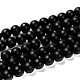 Chapelets de perles perles en agate noire naturelle X-G-D543-10mm-1