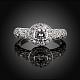 Romántico día de san valentín latón circonio cúbico anillos de dedo redondos planos RJEW-BB00246-01-2