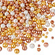 Cheriswelry 11 Strands 11 Styles Baking Painted Pearlized Glass Pearl Round Bead Strands HY-CW0001-04-2