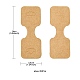 Kraft Paper Fold Over Jewelry Display Cards with Hanging Hole CDIS-YW0001-12-3