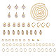 Sunnyclue 1 set bricolage plaqué or zircon cubique chaîne bracelet boucle d'oreille kit de fabrication pour femmes filles - faire 1 bracelets + 1 paires de boucles d'oreilles longues chaînes DIY-SC0003-13-2