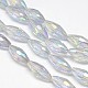 Electroplate Crystal Glass Rice Beads Strands EGLA-F044-A09-2