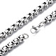 201 Stainless Steel Byzantine Chain Bracelet for Men Women BJEW-S057-84-3