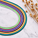 Craftdady 25 faisceaux 25 couleurs cordon en polyester ciré YC-CD0001-03B-3
