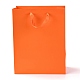 長方形の紙袋  ハンドル付き  ギフトバッグやショッピングバッグ用  レッドオレンジ  32x25x0.6cm CARB-F007-03E-1