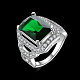 Los anillos de dedo de cristal de bronce romántica RJEW-BB19529-D-8-2