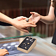 7-слотовый лоток для колец на палец из матовой искусственной кожи с деревянным покрытием RDIS-WH0006-25B-6