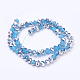 Faceted Electroplated Glass Rondelle Bead Strands X-EGLA-GR8MMY-34S-3