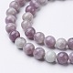 Natural Lilac Jade Beads Strands GSR10mmC168-2