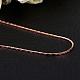 Fabricación de collares finos con cadena de serpiente de aleación de estaño chapada en oro rosa NJEW-BB10173-18RG-3