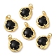 Natural Black Agate Nuggets Charms G-A034-05G-1
