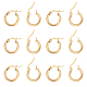 Unicraftale 20 пара золотые маленькие серьги-кольца 14 мм гипоаллергенная серьга-кольцо из нержавеющей стали 1x0.7-миллиметровая булавка маленькие серьги-кольца набор компонентов шнуров для женщин и мужчин EJEW-UN0001-23-1