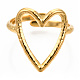 Кольцо-манжета в форме сердца из нержавеющей стали 304 с ионным покрытием (IP) X-RJEW-N038-123LG-3