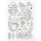 PandaHall Gnome Beach Pattern Clear Stamps DIY-WH0167-56-689-6