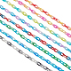 SuperZubehör zweifarbige sprühlackierte handgefertigte transparente Acrylkabelketten TACR-FH0001-04-1