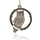 Vintage Antique Silver Tibetan Style Alloy Owl Pendants for Halloween Necklaces PALLOY-J154-87AS-2