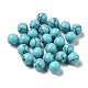 Perles sphères turquoise synthétiques G-P520-21-1