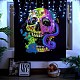 Tela decorativa hippie del cráneo de la luz negra JX154A-1