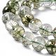 Brin de perles de quartz lodolite vert imitation verre k9/quartz de jardin GLAA-G086-02B-4