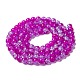 Spray Painted Crackle Glass Beads Strands CCG-Q002-8mm-09-2