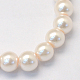 Backen gemalt pearlized Glasperlen runden Perle Stränge HY-Q003-4mm-41-2