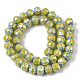 Chapelets de perles vernissées de millefiori manuelles LAMP-R143-02C-2