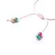 Simpatico braccialetto di perline di legno a forma di cuore per bambini BJEW-JB06753-04-7