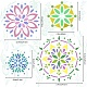 GORGECRAFT 8 Styles Mandala Stencils Painting Templates Flower Stainless Steel Stencils 6.3 Inch Reusable Floral Metal Journal Stencils for Wood Burning Pyrography Crafting Carving Painting DIY-WH0238-147-3