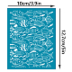 OLYCRAFT 4x5 Inch Fish Theme Clay Stencil Tropical Fish Silk Screen for Polymer Clay Sea Fish Silk Screen Stencils Mesh Transfer Stencils for Polymer Clay Jewelry Making DIY-WH0341-137-2