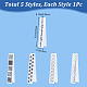 Craspire 5pcs 5 estilos de carpetas de plástico en relieve DIY-CP0009-03-2