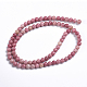 Chapelets de perles en rhodonite naturelle G-I189-01-2