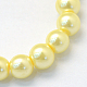 Backen gemalt pearlized Glasperlen runden Perle Stränge X-HY-Q330-8mm-22-2