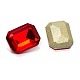 Faceted Rectangle Glass Pointed Back Rhinestone Cabochons RGLA-A017-6x8mm-SM-3