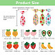 Chgcraft-Sets aus Polyester-Krawatten für Haustiere und Häkelapplikationen mit Fruchtmotiv AJEW-CA0003-85-2