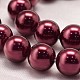 Chapelets de perles rondes en coquille X-BSHE-L011-8mm-A007-4