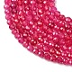Нити бусин из красного корунда&nbsp;G-Z123-A01-3mm-4