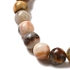 Agate folle naturel chapelets de perles rondes G-M272-03-6mm-5