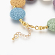 Bracelets en perles de lave teints naturels BJEW-P233-B-2
