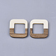 Соединительные кольца из смолы и орехового дерева RESI-Q210-004A-A01-2