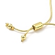 Rack Plating Brass Round Bead Slider Bracelets for Women BJEW-M232-01G-A-4