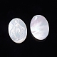 Cabuchones de conchas blancas naturales SSHEL-D083-14-2