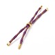 Bracelets argentés en corde de nylon MAK-C003-03G-15-1