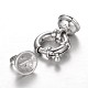 Platinum Plated Sterling Silver Spring Clasp Sets STER-N014-28-2