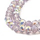 Cuisson des brins de perles de verre transparentes peintes DGLA-A034-J6mm-B03-3