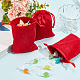 12pcs Velvet Drawstring Bags Red Cloth Gift Bags Wedding Candy Bags Soft Jewelry Pouches Necklace Bracelet Earrings Rings Organizing for Christmas Gifts Jewel Watch Storage 4.72x3.54inch TP-DR0001-01C-01-4