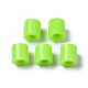 5ミリメルティビーズはヒューズビーズをPE  チューブ  緑黄  5x5mm  穴：3mm X-DIY-R013-48-2