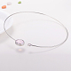 Glass Collar Necklaces NJEW-BB17046-A-10