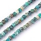 Brins de perles turquoises africaines naturelles (jaspe) G-F619-33-1