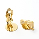 Brass Clip-on Earring Cabochon Setting KK-J184-04G-2