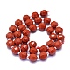 Los abalorios rojos jaspe hebras naturales G-K306-A25-10mm-2